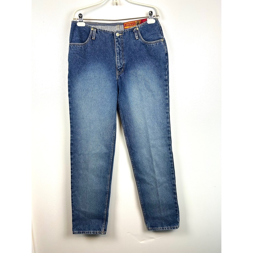 Lawman Western Denim‎ Jeans Slim Fit Blue 11 (32"x32") Rodeo Straight High Rise